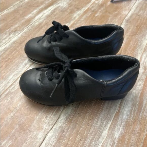 Capezio FLEX MASTR Split Sole Leather TAP SHOE Black- CHILD CG16C Size 13 - Picture 3 of 9